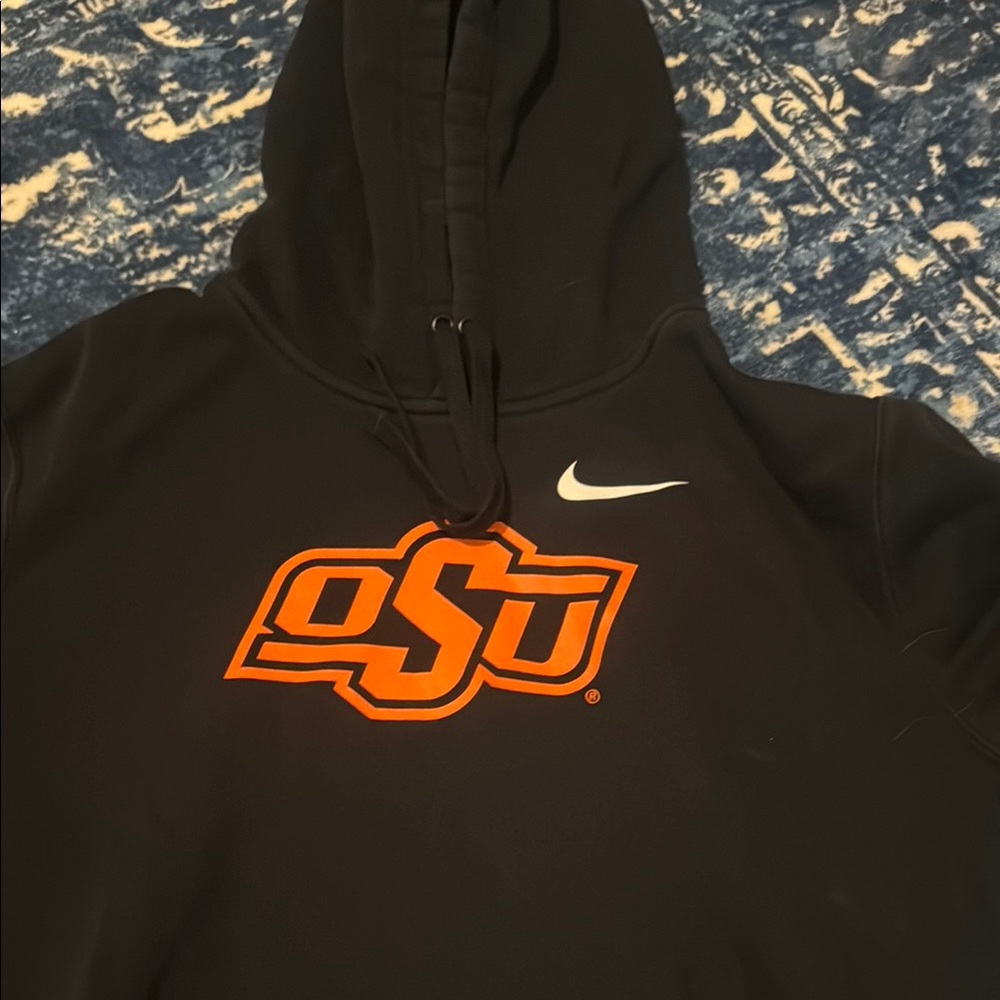 Black Nike Hoodie with Orange OSU Logo